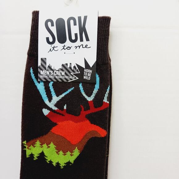 Sock It To Me Crew Men Women Deer Doe Hunting Forest Eight Point Antler NWT NEW - Picture 6 of 10